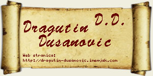Dragutin Dušanović vizit kartica